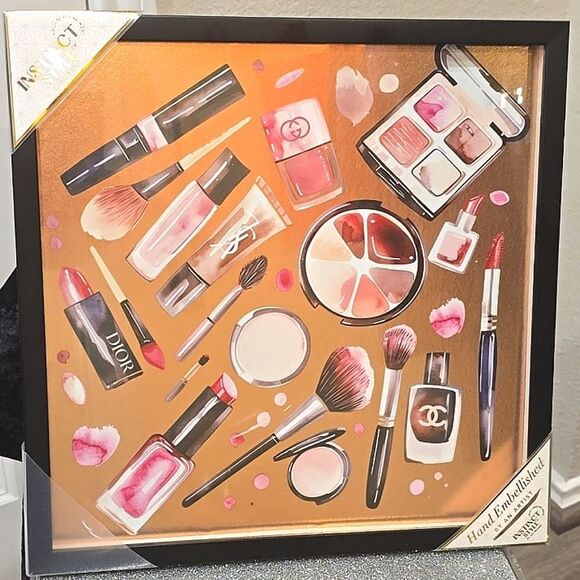 Instinct Style Designer Beauty Hand Embellished Framed Wall Decor - Picture 2 of 4